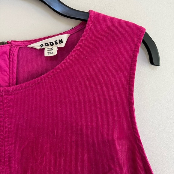Boden Evie Corduroy Sleeveless Shift Dress Jumper in Magenta, 10P - Picture 6 of 11